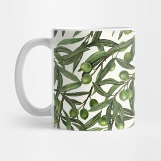 Olive branches on off white Mug